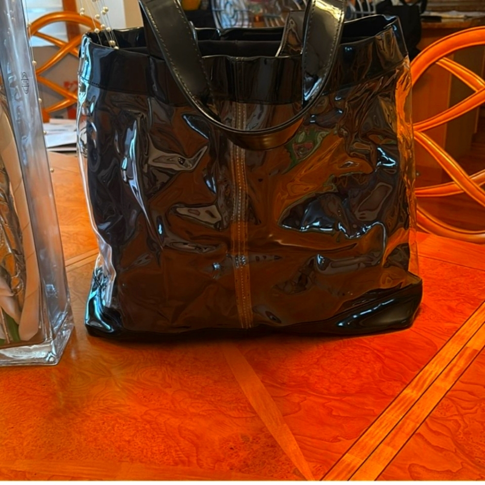See By Chloe 2in1 Transparent Bag Snaped To A Black Detachable Fabric Bag (EUC) - Picture 3 of 16